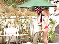 Slutty Blonde Celebrated the 4th of July by Having fucked booty natasha with Her Man