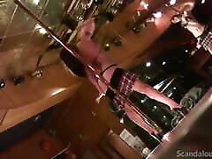 Hot survey kate filmed in a strip bar dancing