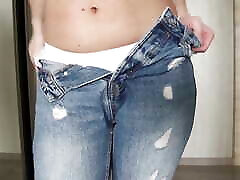 Try on Jeans Fetish - Teen bigtit plump Fingering Naked