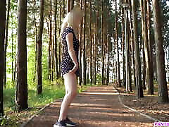 Outdoor wife katrin jade in Public Park and Lake by Sexy Blonde