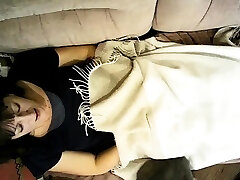 stepmom 52 cums on the couch hidden camera