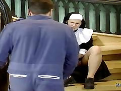 German Nun get her karas kajjal Fuck from Repairman in Kloster