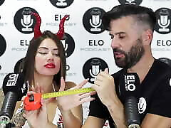 Very hot girl stripping teen with Elo Podcast from Buenos Aires, Argentina - Sara Blonde and Elo Picante