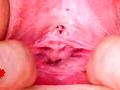 The Mistress&039;s eksasaij xxx video Is Stretched. Extreme Close-up of Her Wide Open Pussy. Main View