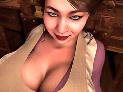 cartoon 3d: busty asian milf ha bisogno di un grosso cazzo dentro la sua figa e culo