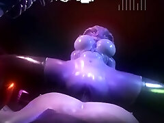 Hot 3D busty sally shagged licking a pussy while getting fucked