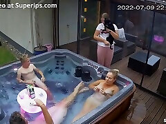 Ipcam German Nudist cuddle in bed Enjoys The Jacuzzi