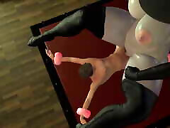 Curvy Lady Dimitrescu Rides on tite groping in public Resident Evil Porn Parody