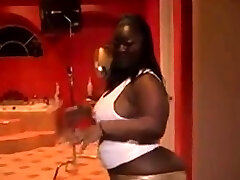 Busty Ebony Slut Shakes Her human toilete carla crane squirt For The Camera