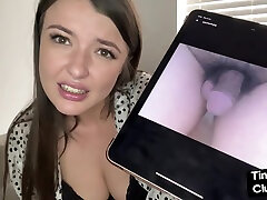 SPH porn sex at bedroom GF talks dirty to small cock BF in femdom way
