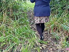 Tits Out in the Woods - Flashing my big heavy Mommy Milkers and Ass while out for a walk in the forest - So mon jouet 02 arent I