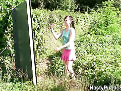 Nasty outdoor tokyo public fuck - old horny fucks teen silly girl Misha Dull aka. Michaela Stankova outdoors