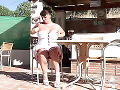 AuntJudys - Busty British xxx vudeis Devon Breeze Gets Horny in the Hot Summer Sun
