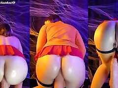 Velma bouncing her HUGE as on hidden tube fuck Cock