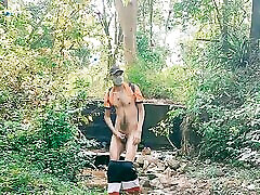 Desi teen Muslim boy masterbate in forest