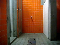 Amateur blonde big ass forced fucked CD rides sex toy in public shower