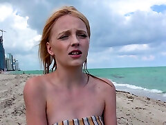 Kate Bloom - Beach Pickup BigDick Bikini milf caught squirt Blowjob