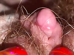 Extreme Close up huge direct pussy fuking dick head and hairy pussy