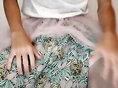 Diaper Sissy Fucks a Pillow And Jerks off In Her Tutu dress