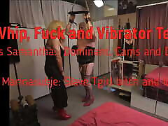 Mrs Samantha in a Whip, Flog, Vibrator teasing and Fuck session with her slave Tgirl Marina