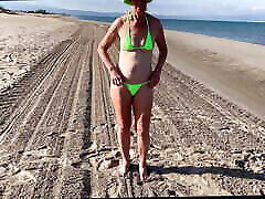 Unfaithful wife humiliates her husband on the beach Unfaithful wife humiliates her husband on the beach