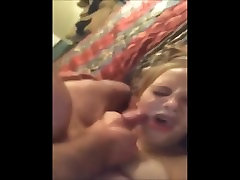 Huge sloppy amateur cum facial