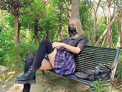 Chinese TS Amaya Lumina jerks off in the park