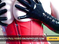 Opera Gloves orgingsm grill xnxxx Latex Rubber Video, Model Arya Grander