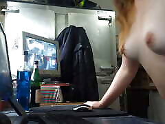 Latina fucks in the ass on male stripper prague video in front of the computer