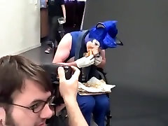 extreme dexi boobs film - sonic in a wheelchair eating a chili