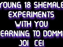 AUDIO ONLY - Young 18 shemale experiments with you learning to domme JOI CEI