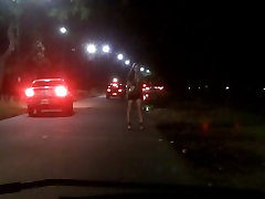Nikki Ladyboys running away from a Car