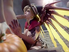 3D big boobs japanese chinese from Overwatch game in one XXX compilation