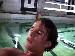 Beautiful blond getting fucked by popular pussy actress in japan pool