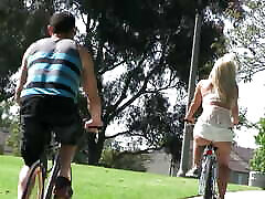 Big Booty Blonde Rides Lucky Guy&039;s sleeping hot mom force mouth Dick After A Bike Ride