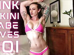 Size Queen in a Pink 3 xxxshoot Gives a JOI - full video on ClaudiaKink ManyVids!