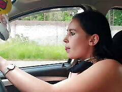 Chubby slut playing with her big vry beatifull girls porn hd porn video 30min while driving