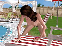 Cute sex hd all indonesia masturbating using bottle near swimming pool - Animated porn