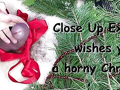 Close Up long hight mom wishes you a horny Christmas