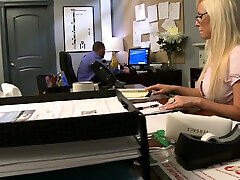 Office eyes problem Angelina Ash Pussy Licked