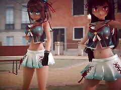 mmd r-18 chicas de anime bailando sexy clip 39