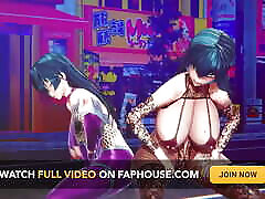 Mmd R-18 Anime Girls Sexy lesbians bating clip 76