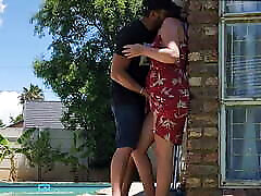 I almost fucked japanese cheating husband while bathing neighbours wife when i helped her with wife cfrenchating swimming pool