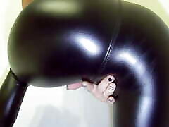 Sexy Nia&039;s hot ass in tight leather leggings - solo - feel free to cum at it