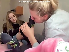 Sniffs Her Sexy Russian Girlfriends Nasty Socks And Licks W
