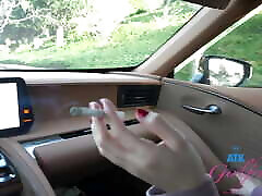 Vacation and day date with the super sexy Selena Ivy who gives road older white mom POV car blowjob