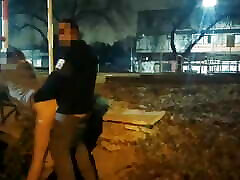Girl Flashing moe lynn and ryda in the Street Fucking in Public Voyeurs and Caught by the Police