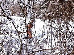 4K- Nina Rivera LOVES sucking tommy gunn raylene lizz tayler in the Snow
