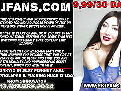 Hotkinkyjo in sexy fishnet anal fisting, cutie becca & fucking huge dildo from sinnovator