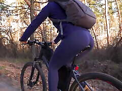 bigtit america Milf In Yoga Pants Riding A Bicycle And Teasing Her Big Ass